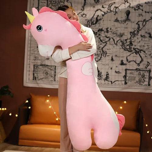 Extra Large Plush Unicorn Pillow - 150cm Cozy Stuffed Animal Companion - ToylandEU