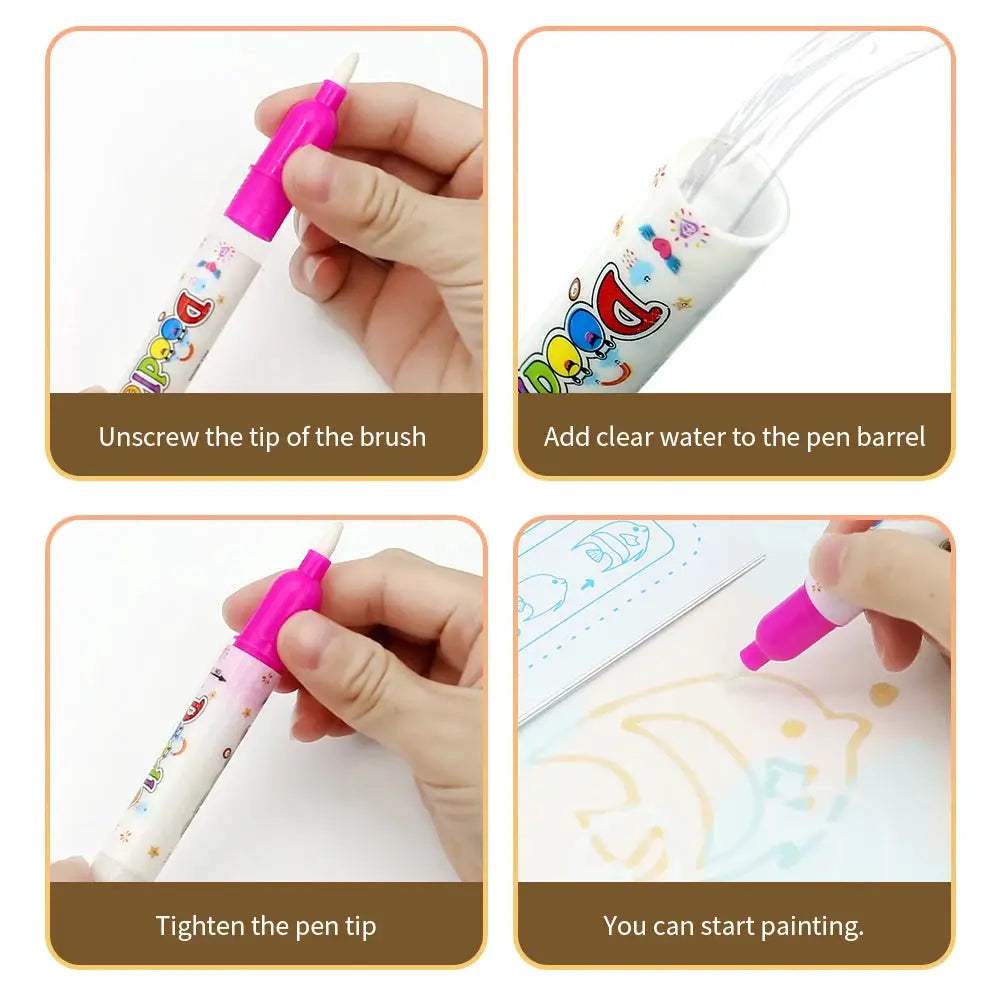 Magic Water Drawing Mat Extra Large Water Doodle Toy Set Painting Board Children Educational Toys Gift for Kids Multiple Size - ToylandEU