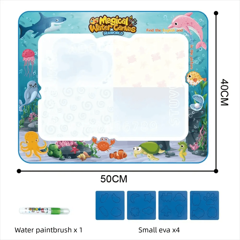 Magic Water Drawing Mat Extra Large Water Doodle Toy Set Painting Board Children Educational Toys Gift for Kids Multiple Size - ToylandEU