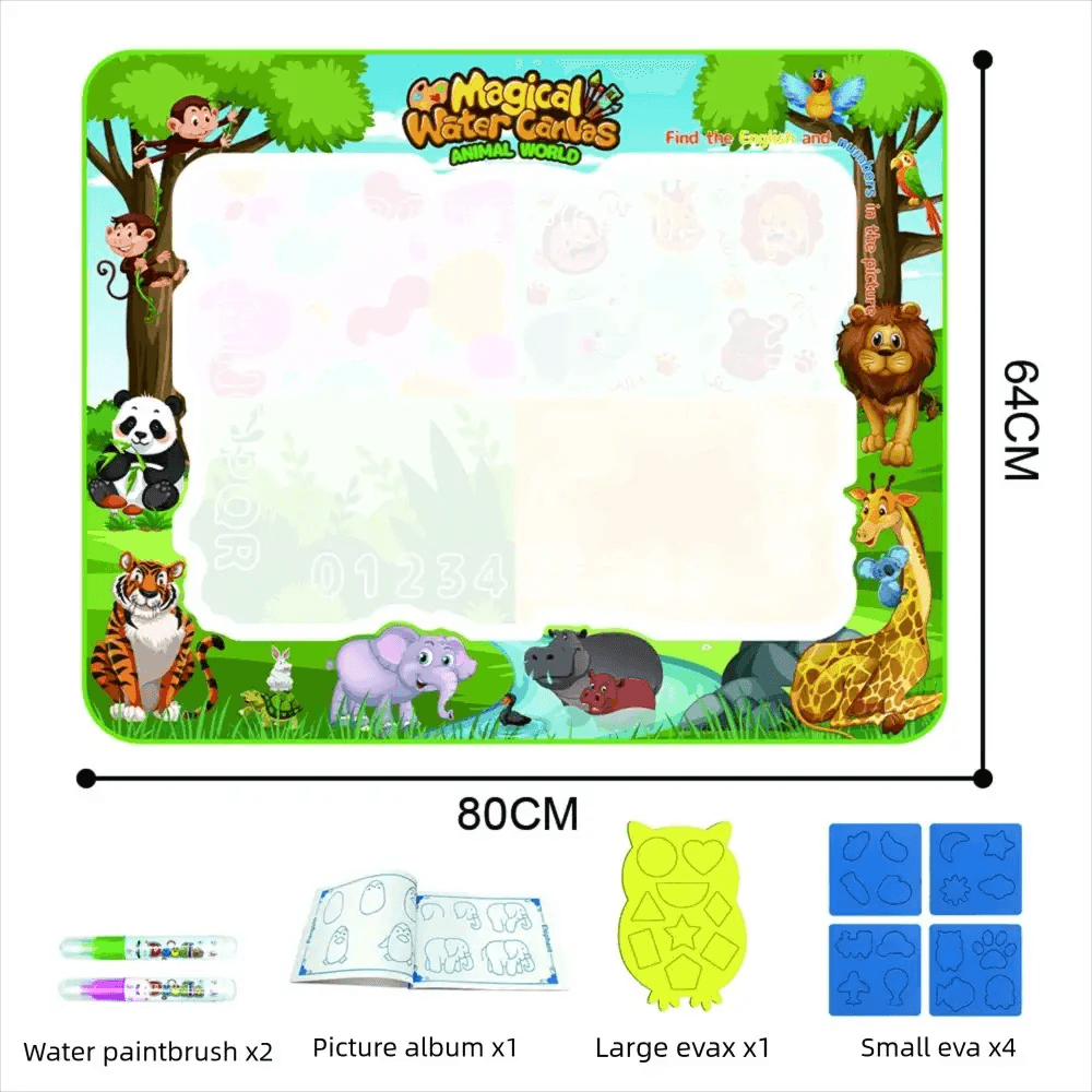 Magic Water Drawing Mat Extra Large Water Doodle Toy Set Painting Board Children Educational Toys Gift for Kids Multiple Size - ToylandEU