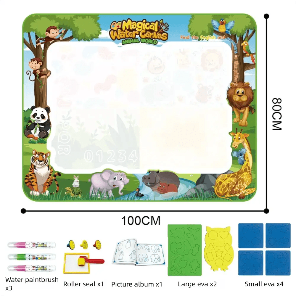 Magic Water Drawing Mat Extra Large Water Doodle Toy Set Painting Board Children Educational Toys Gift for Kids Multiple Size - ToylandEU