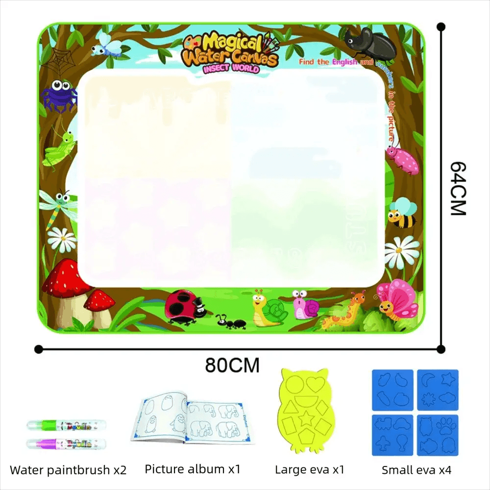 Magic Water Drawing Mat Extra Large Water Doodle Toy Set Painting Board Children Educational Toys Gift for Kids Multiple Size - ToylandEU