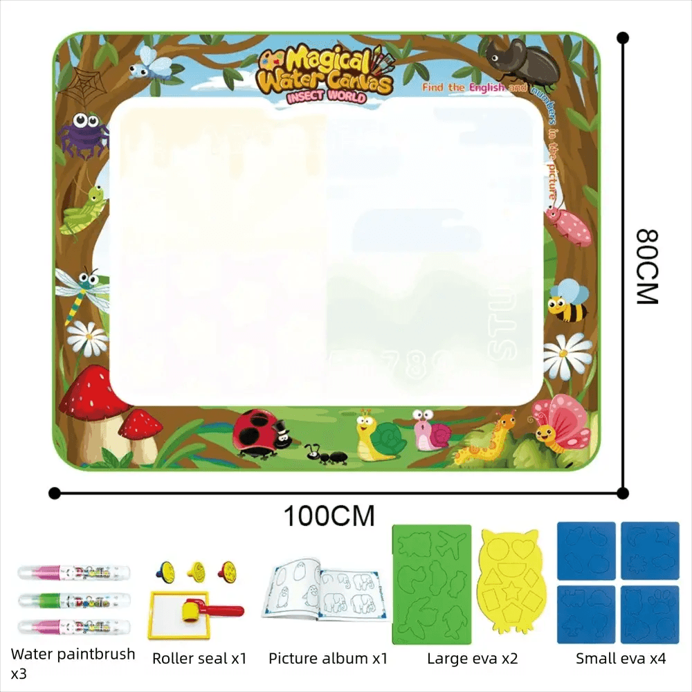 Magic Water Drawing Mat Extra Large Water Doodle Toy Set Painting Board Children Educational Toys Gift for Kids Multiple Size - ToylandEU