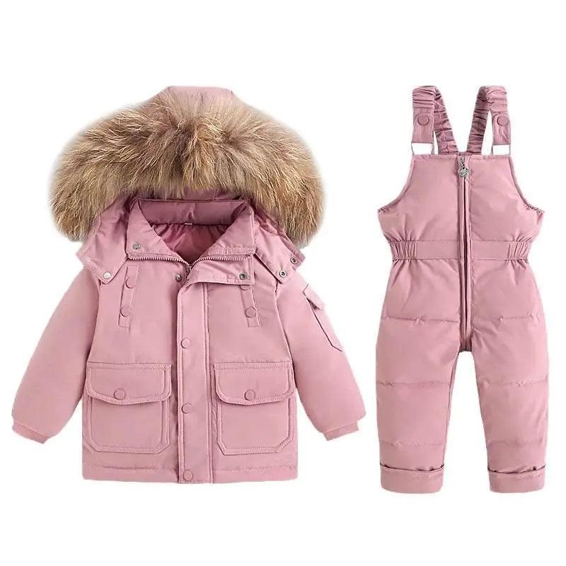  Extreme Warmth Kids Ski Suit Real Fur Collar Toyland EU -  ToylandEU™