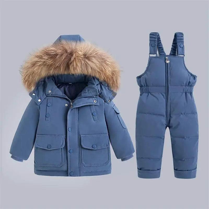  Extreme Warmth Kids Ski Suit Real Fur Collar Toyland EU -  ToylandEU™