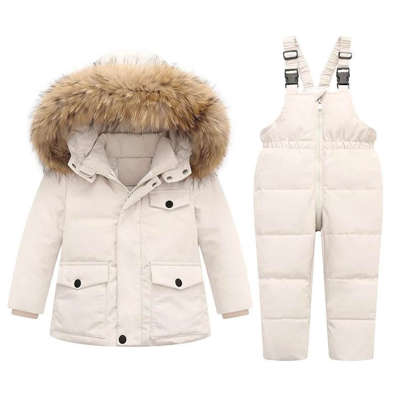 Extreme Winter Kids Down Jacket With Real Fur Unisex - ToylandEU