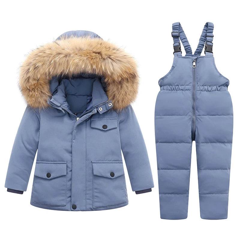 Extreme Winter Kids Down Jacket With Real Fur Unisex - ToylandEU