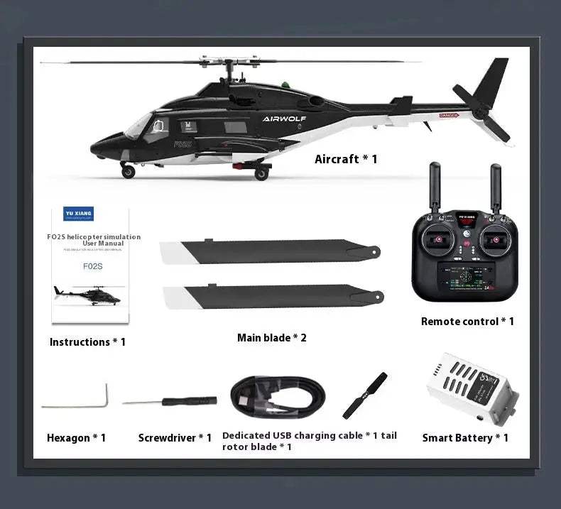 Yuxiang F02s Flying Wolf Armed Helicopter Rc Remote Control Aircraft Gps Positioning Automatic Return 1:34 Aircraft Model - ToylandEU