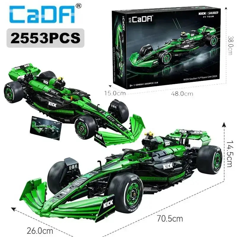 F1 Racing Car Building Blocks One Eighth Scale Sauber C44 - ToylandEU