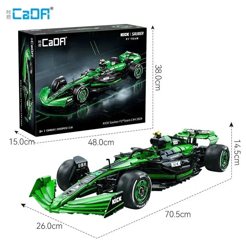 F1 Racing Car Building Blocks One Eighth Scale Sauber C44 - ToylandEU