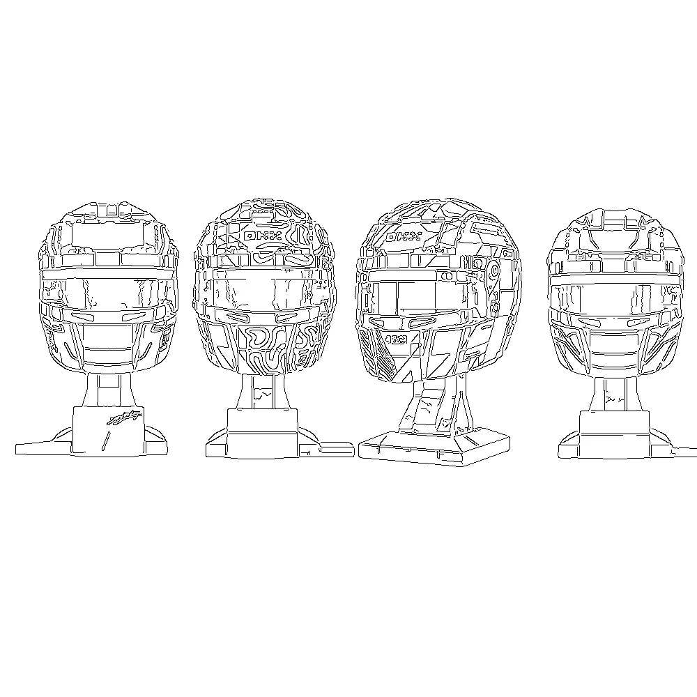 F1 Racing Helmet Building Blocks | Yellow Red Finish | Toylandeu™