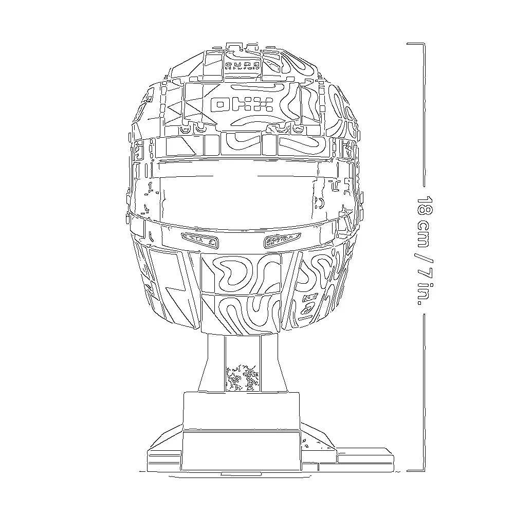 F1 Racing Helmet Building Blocks | Yellow Red Finish | Toylandeu™