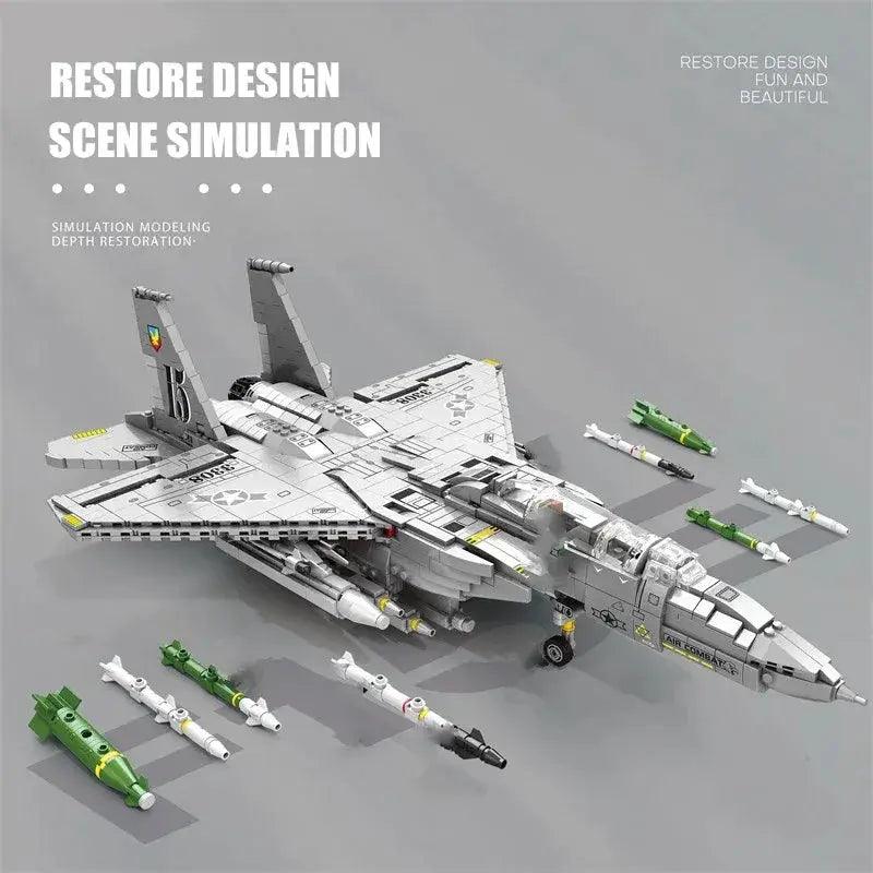  F15E Fighter Jet Building Blocks Educational Set -  ToylandEU™