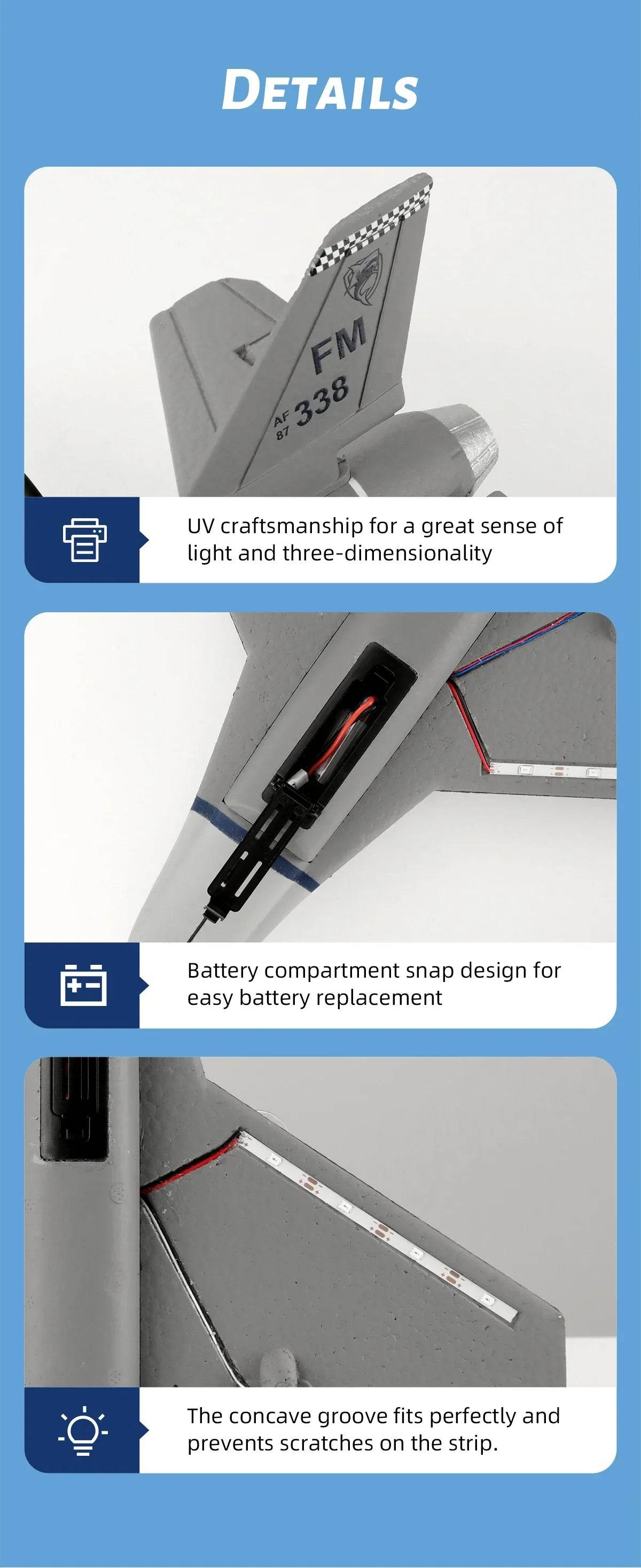 F16 RC Fighter Plane 3CH EPP Foam 2.4G Remote Control Airplane - ToylandEU