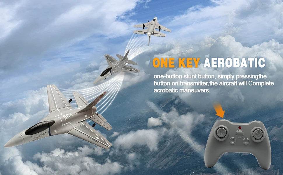 F16 RC Plane 3 Channel 6-Axis Gyro 2.4GHz Radio Controlled Glider - ToylandEU