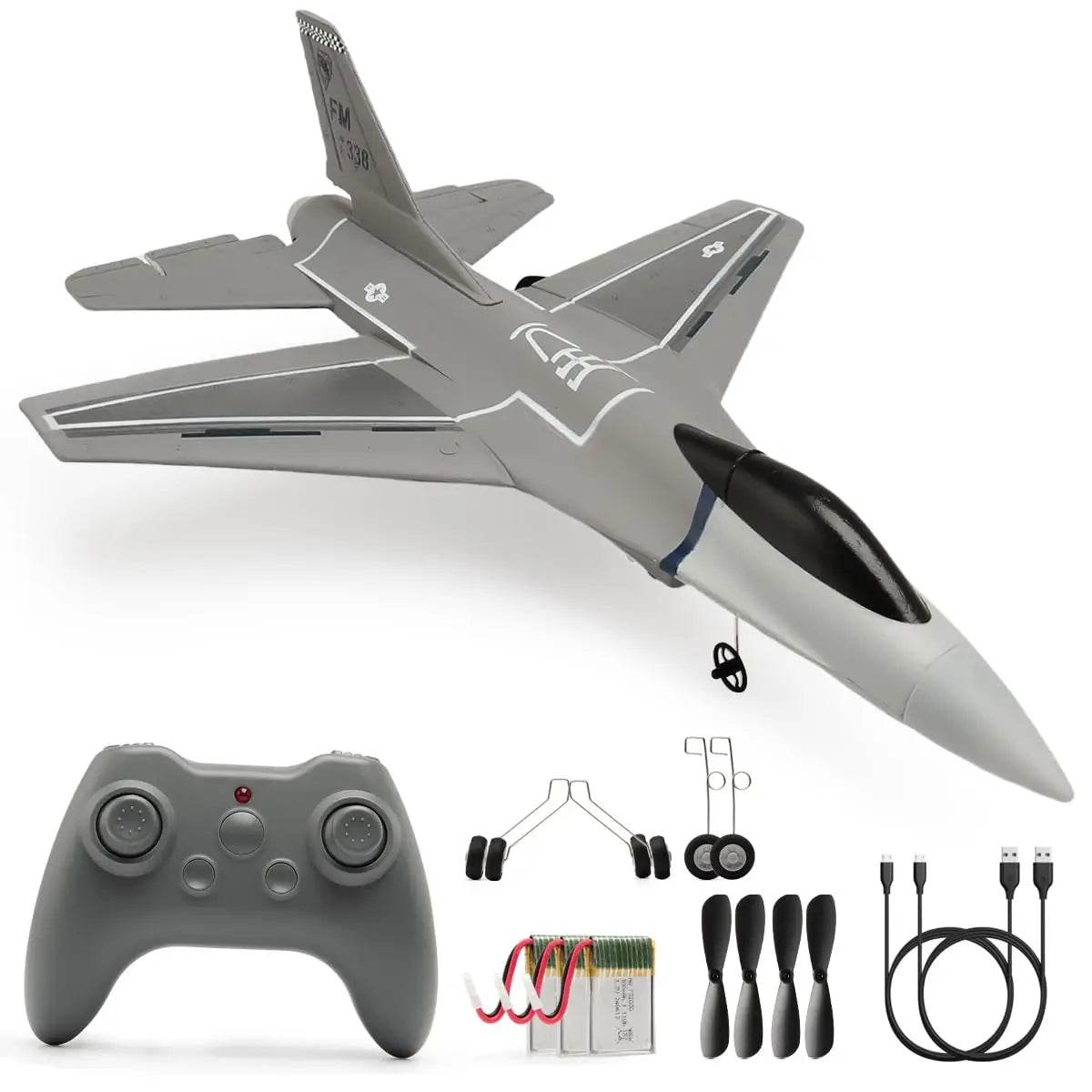 F16 RC Plane 3 Channel 6-Axis Gyro 2.4GHz Radio Controlled Glider - ToylandEU