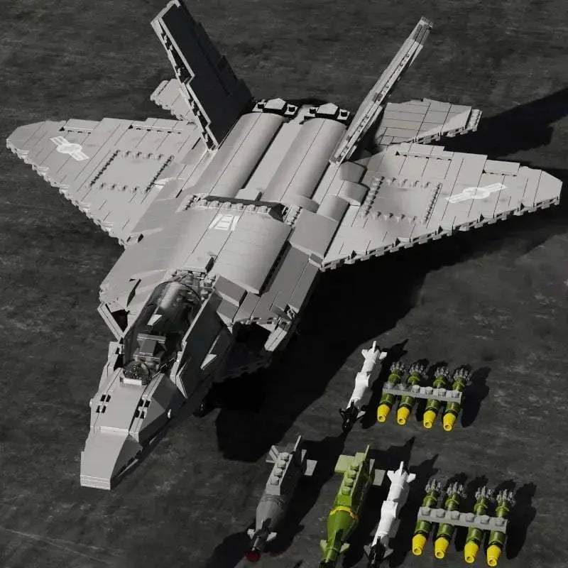 F22 Fighter Building Blocks Set For Realistic Military Aircraft - ToylandEU
