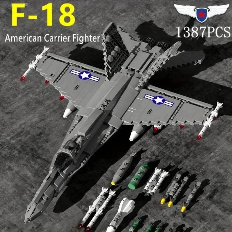 F22 Fighter Building Blocks Set For Realistic Military Aircraft - ToylandEU
