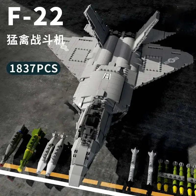  F22 Fighter Building Blocks Set Realistic Aircraft Kit -  ToylandEU™