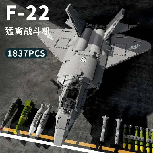  F22 Fighter Educational Building Blocks Safe Airplanes -  ToylandEU™