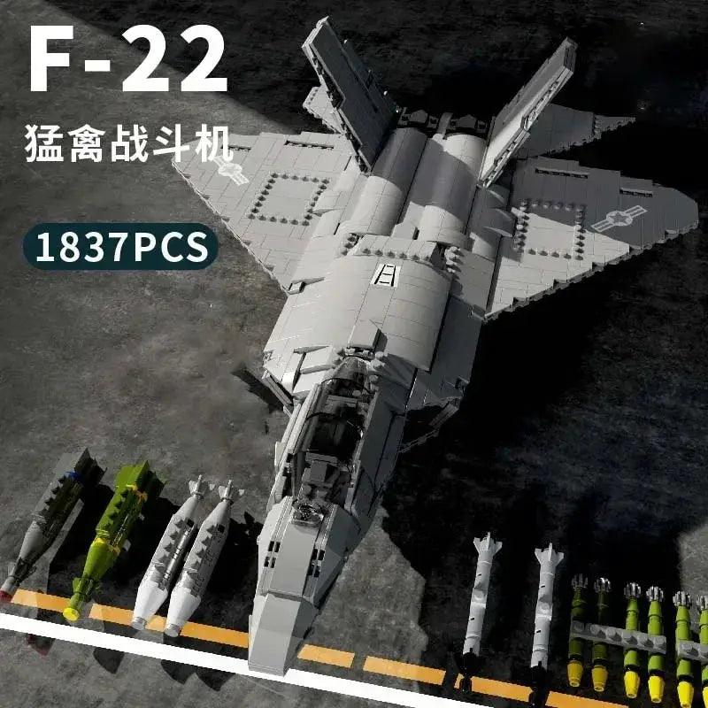  F22 Fighter Educational Building Blocks Safe Airplanes -  ToylandEU™