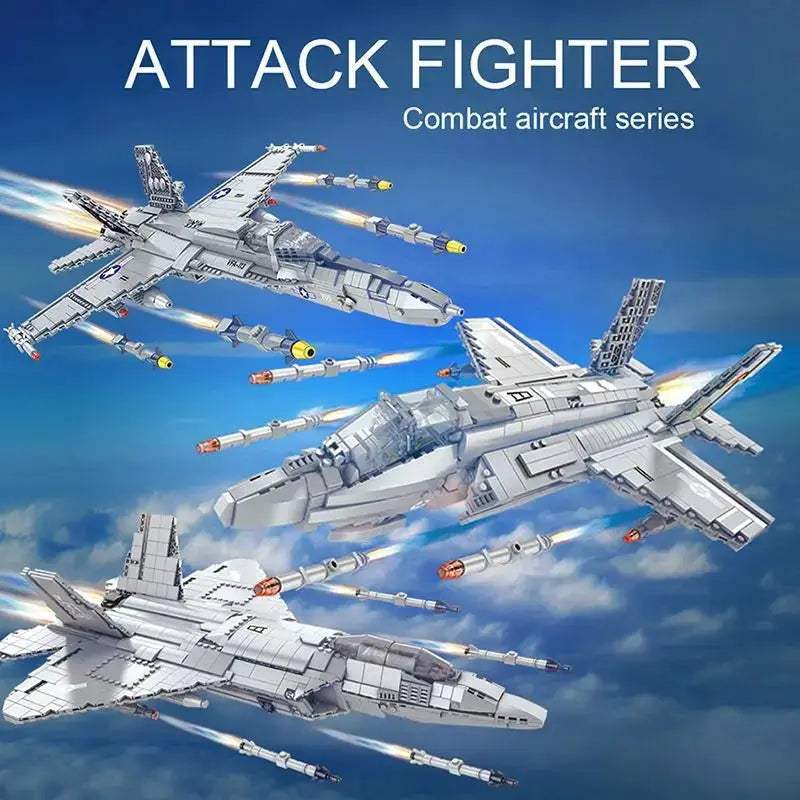 F22 Fighter Educational Building Blocks Set For Military Airplanes - ToylandEU