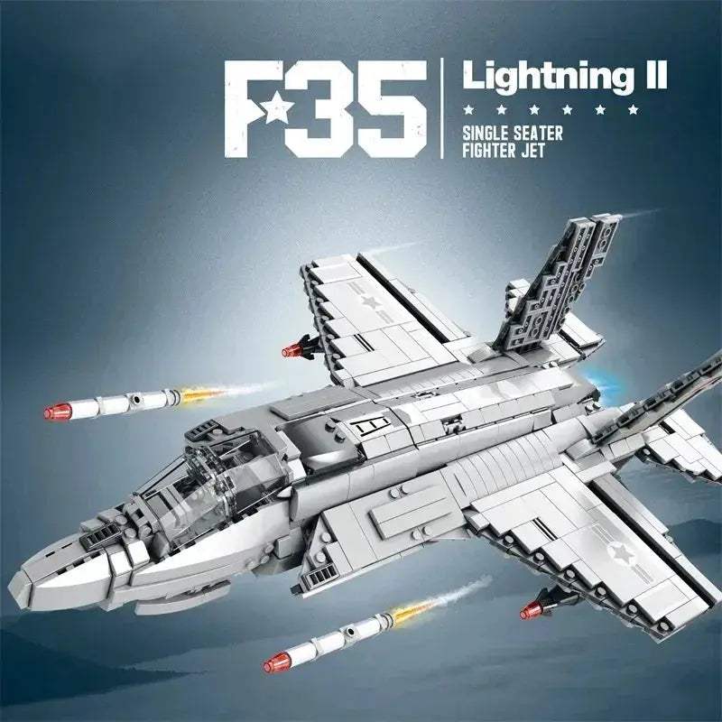 F22 Fighter Educational Building Blocks Set For Military Airplanes - ToylandEU