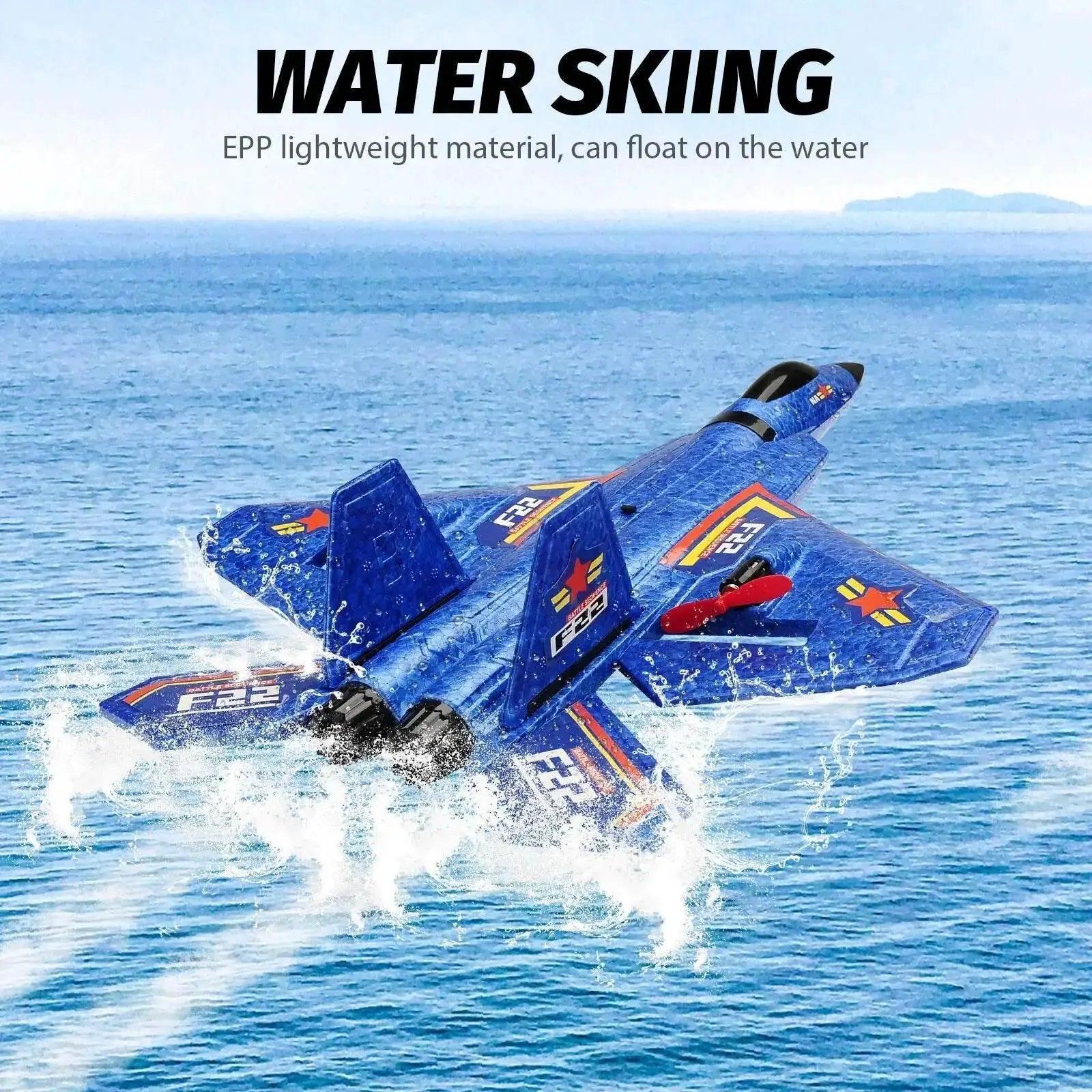  F22 Raptor RC Plane 2.4G 2CH With LED Lights For Kids -  ToylandEU™