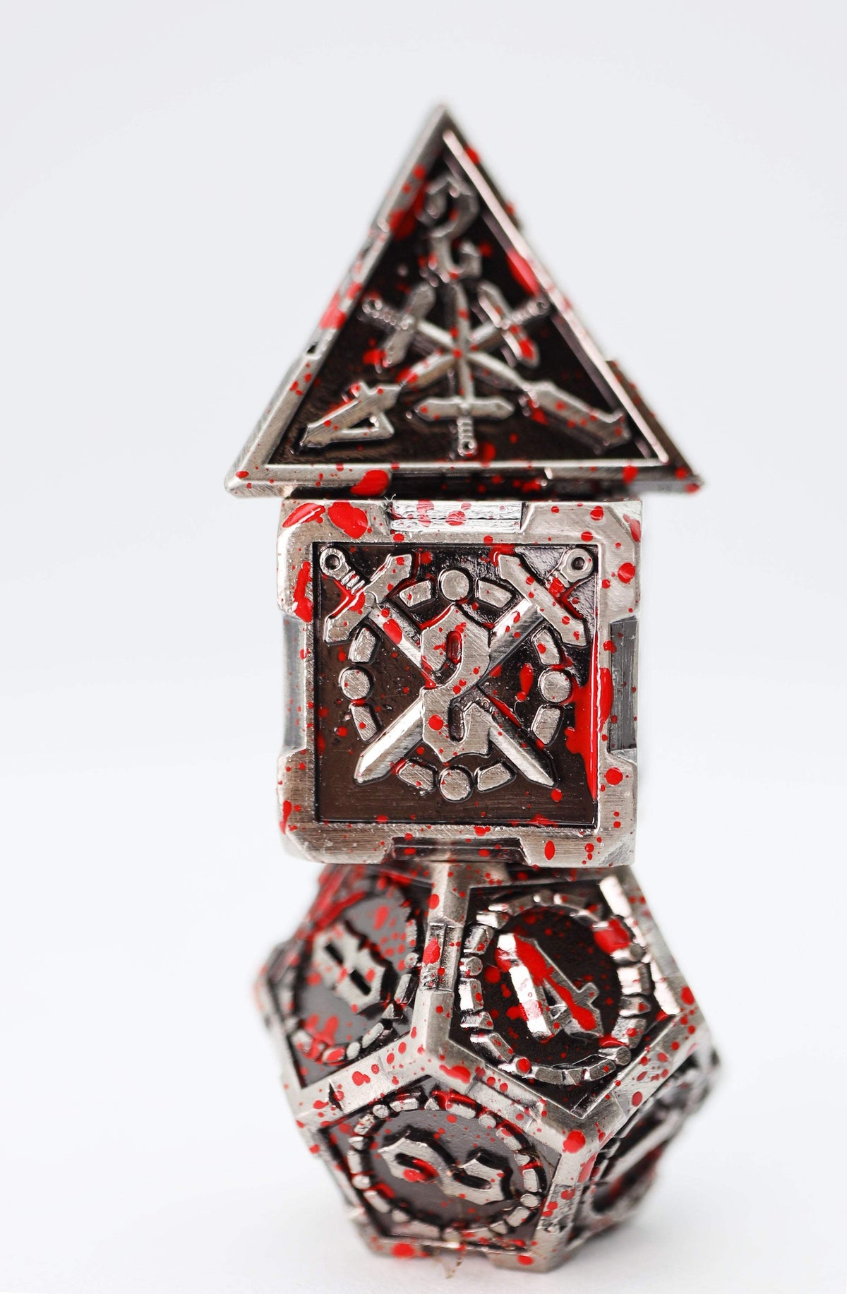 Crossed Swords Vampiric Sword Metal RPG Dice Set | Dice Sets & Games