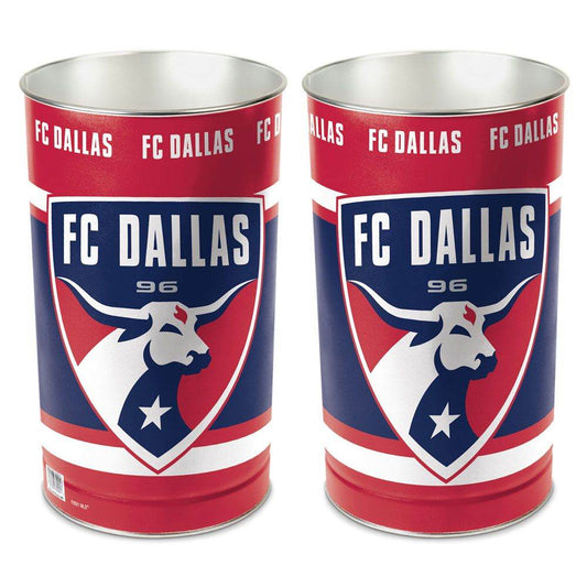 FC Dallas 15 Inch Metal Wastebasket for Office Decor - ToylandEU