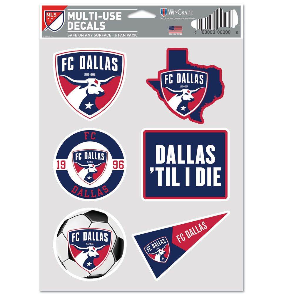 FC Dallas Decal 6 Pack Multi Use Fan Pack Wincraft Fanatics - ToylandEU