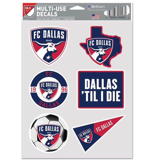FC Dallas Decal 6 Pack Multi Use Fan Pack Wincraft Fanatics - ToylandEU