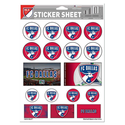 FC Dallas Vinyl Decal Sheet 5x7 Official Sticker Pack - ToylandEU
