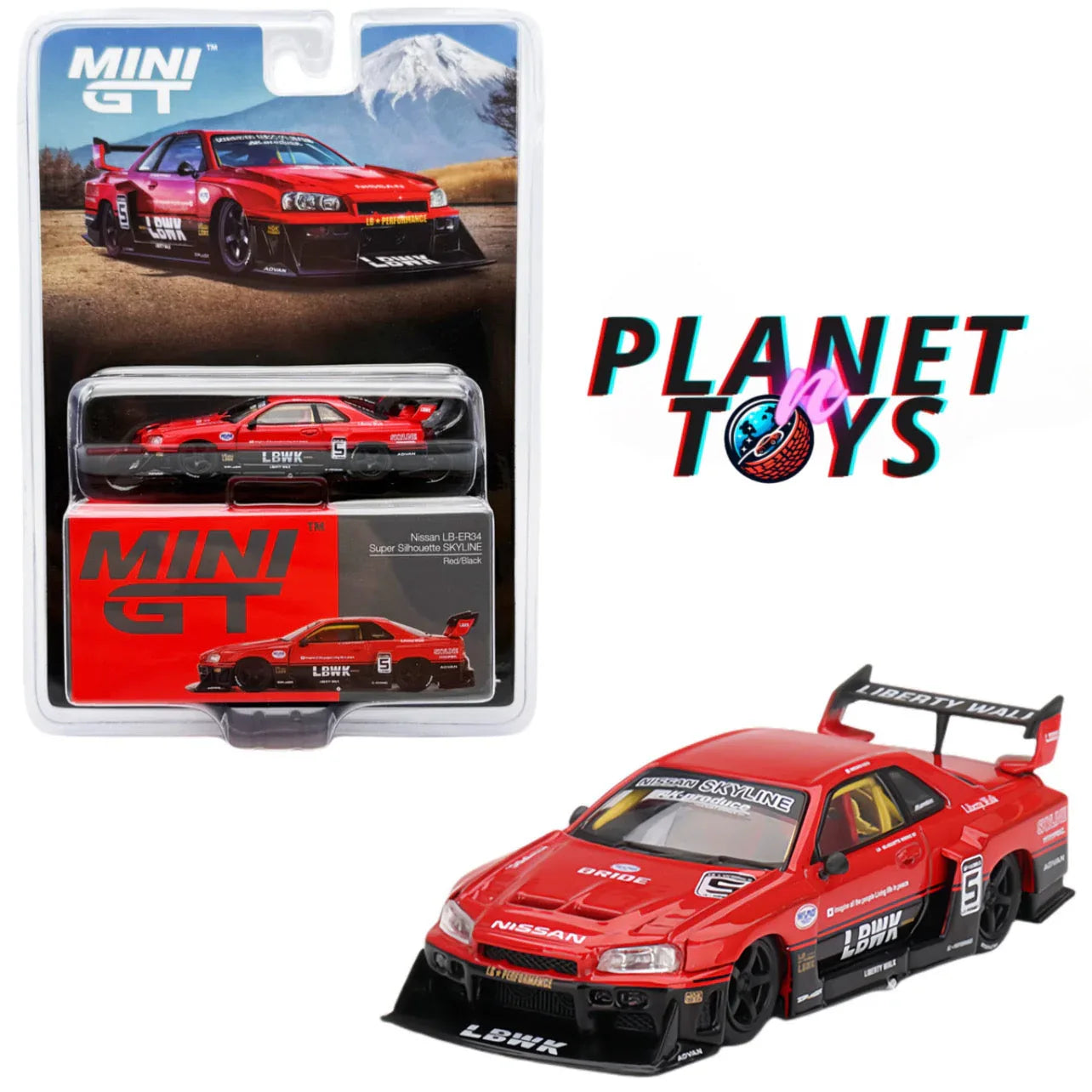 Mini GT 1 64 Scale Nissan LBER34 Super Silhouette Diecast - ToylandEU