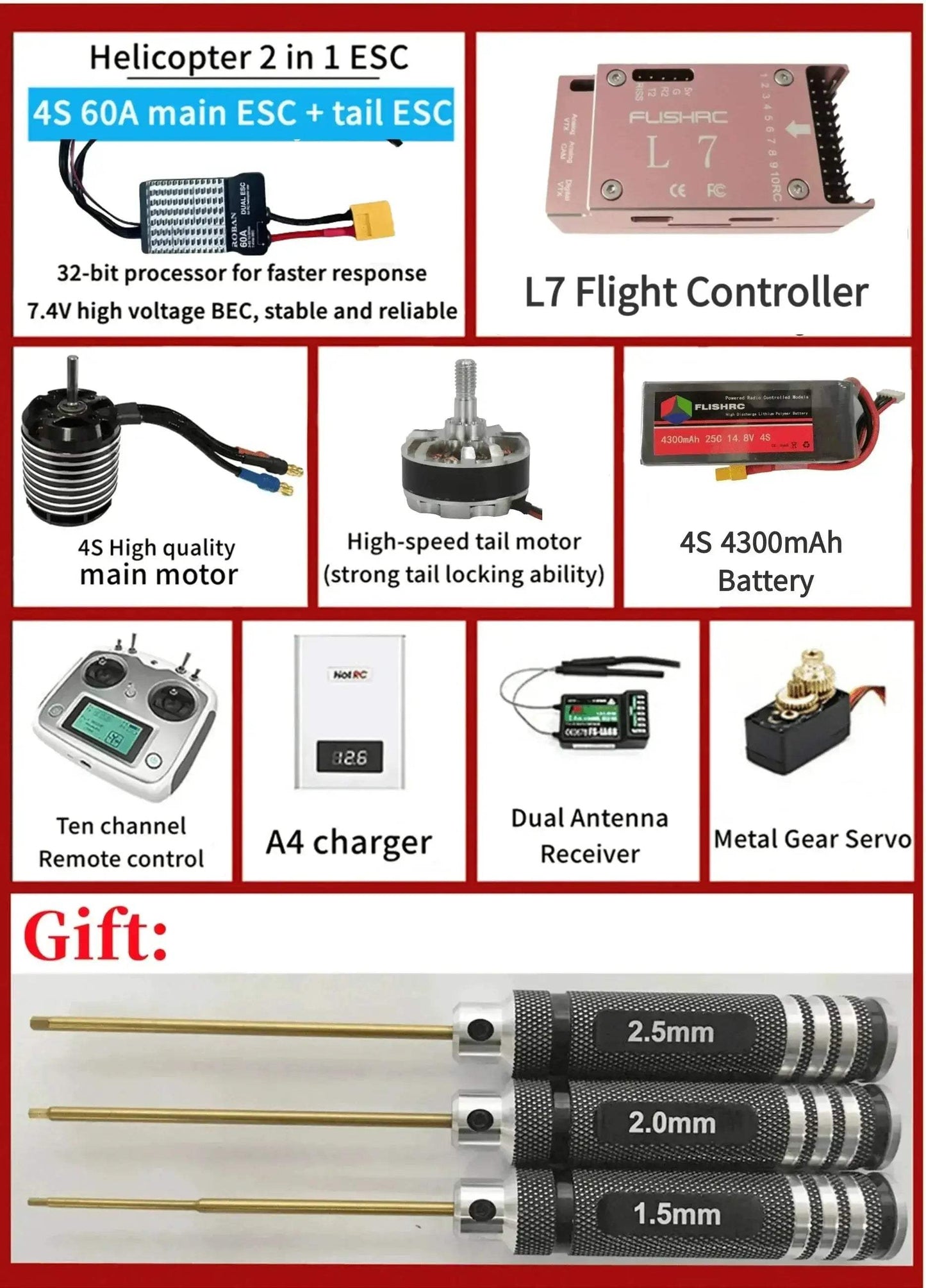  FL450 V5 RC Helicopter GPS With L7 Flight Control System -  ToylandEU™