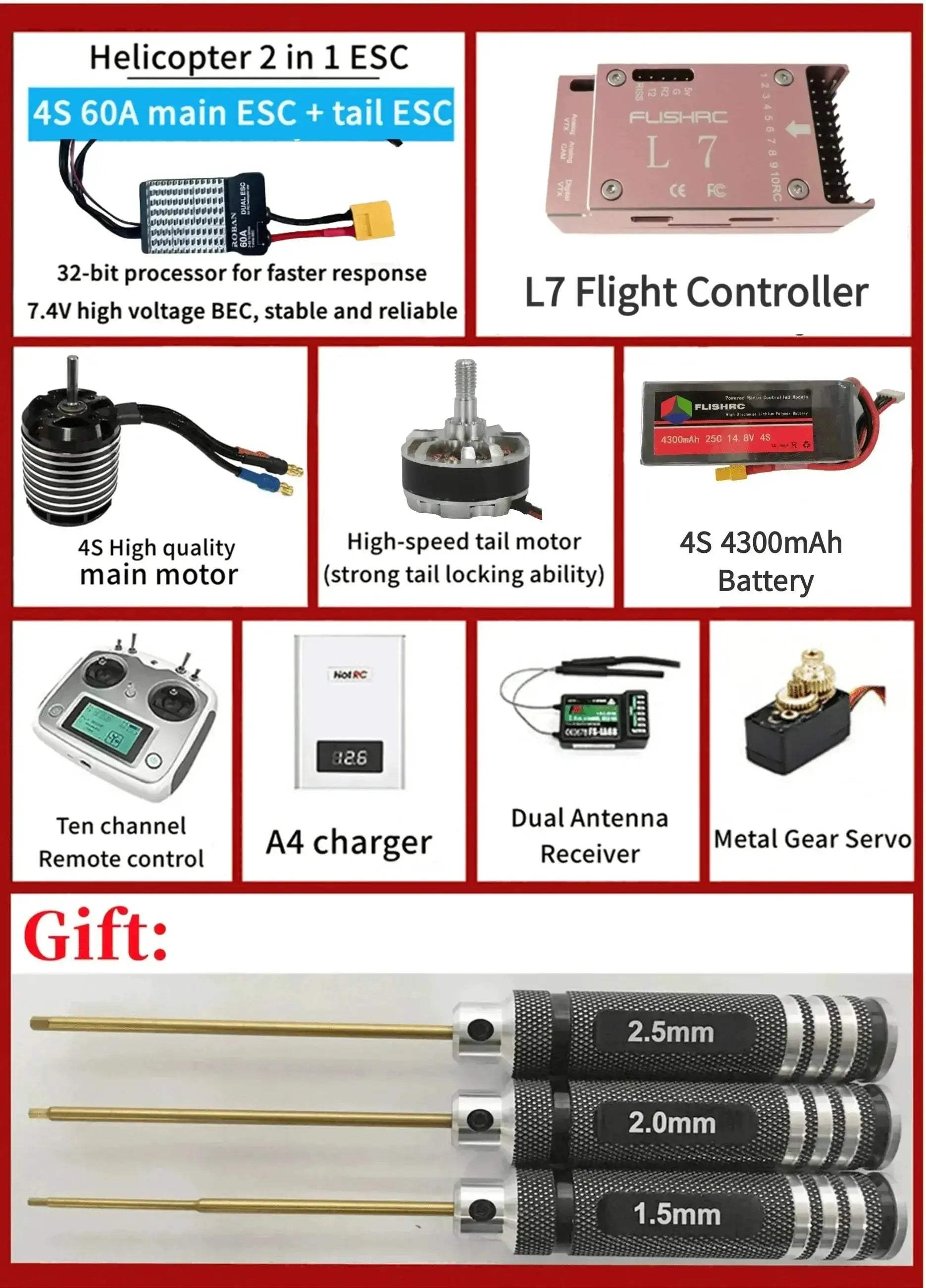  FL450 V5 RC Helicopter GPS With L7 Flight Control System -  ToylandEU™