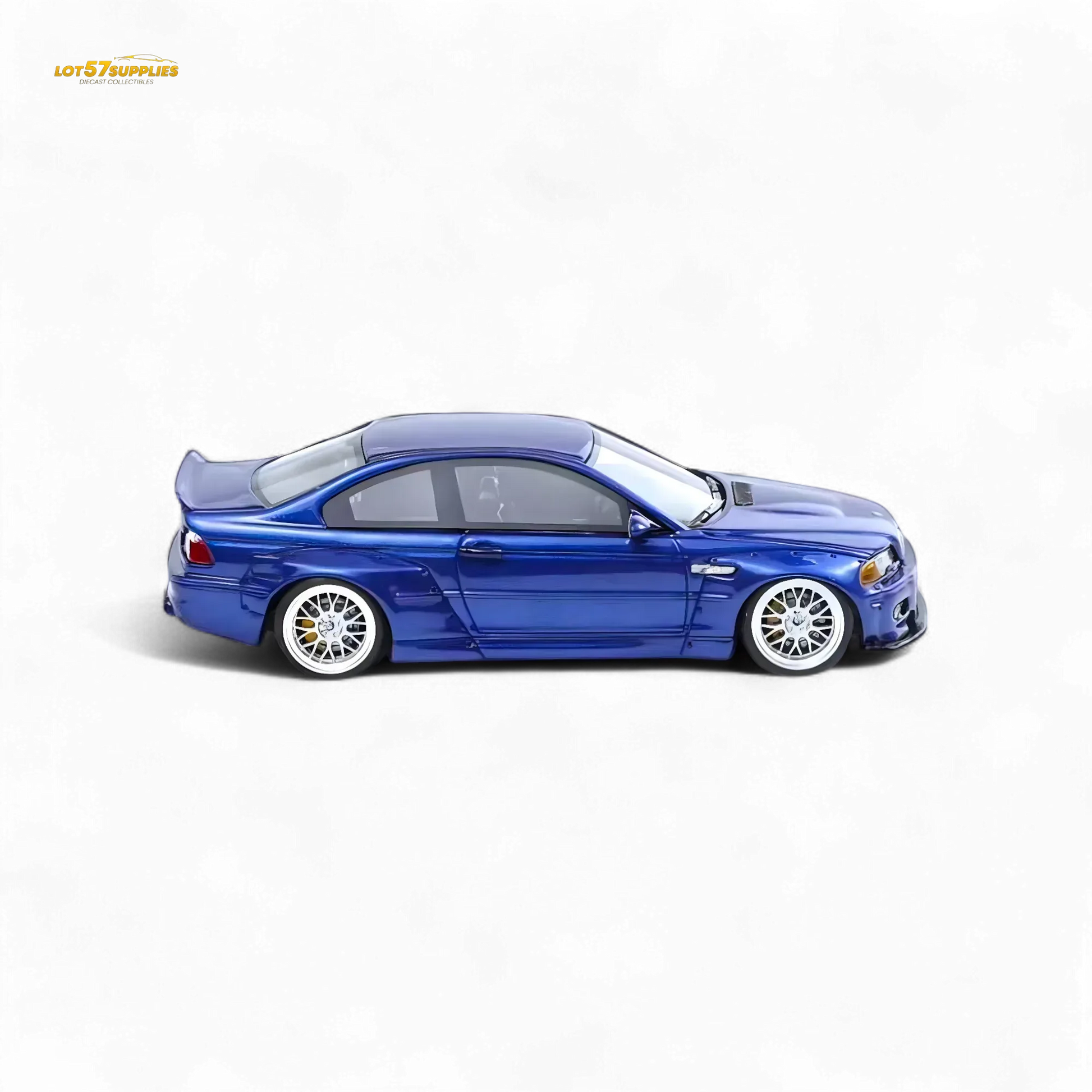 FLAME BMW M3 E46 Widebody Pandem in Metallic Blue Resin 1:64 - ToylandEU