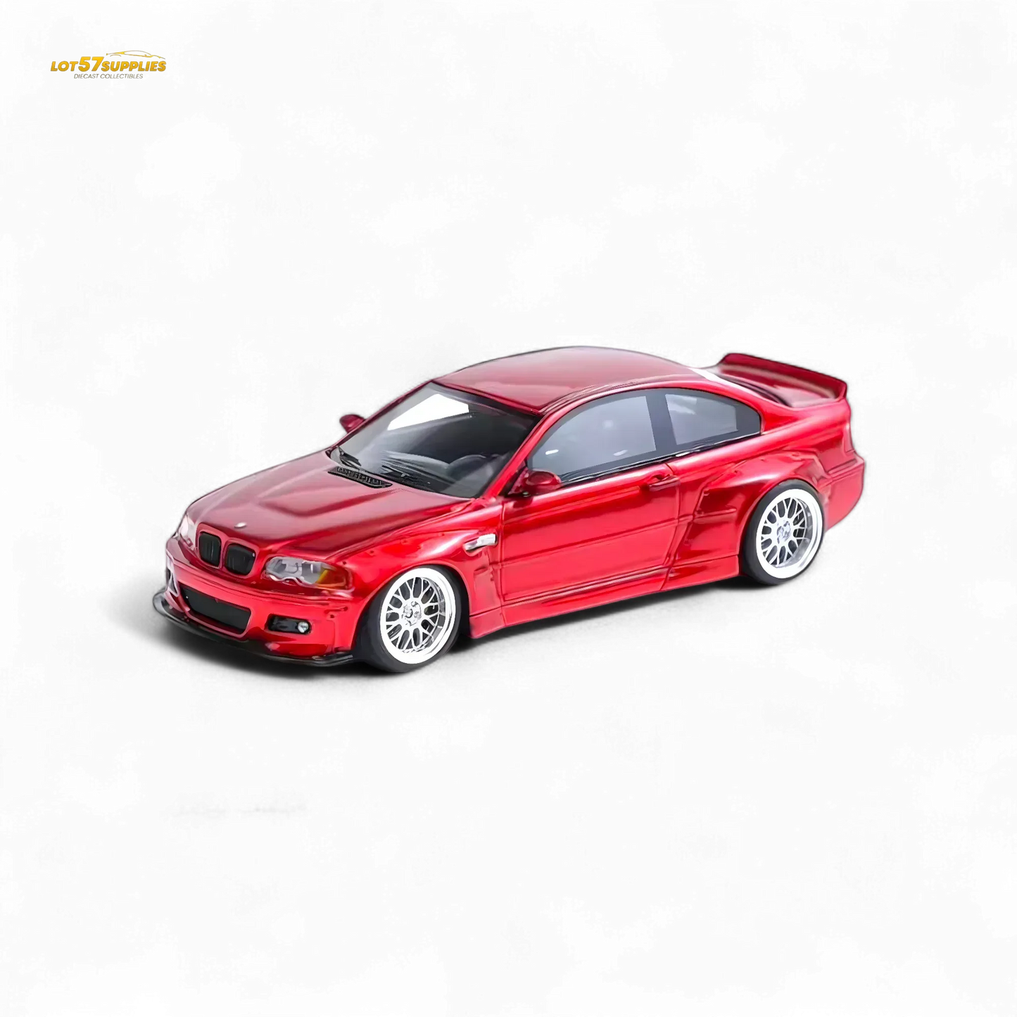 FLAME BMW M3 E46 Widebody Pandem in Metallic Red Resin 1:64 - ToylandEU