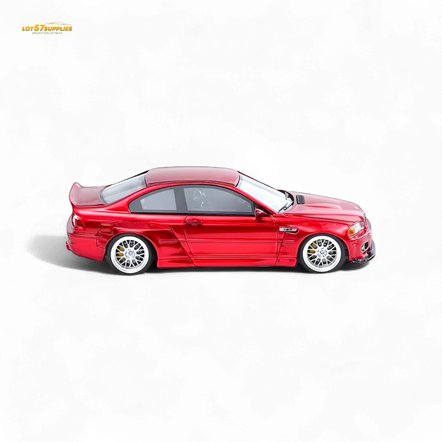 FLAME BMW M3 E46 Widebody Pandem in Metallic Red Resin 1:64 - ToylandEU