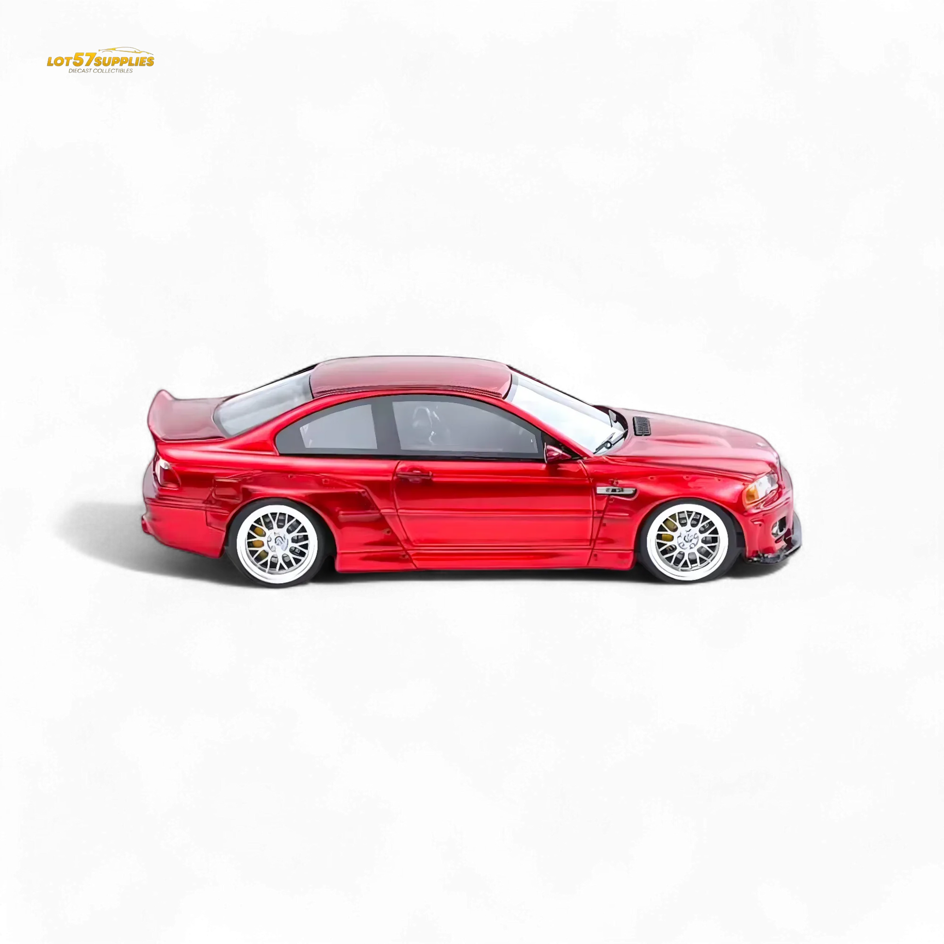 FLAME BMW M3 E46 Widebody Pandem in Metallic Red Resin 1:64 - ToylandEU