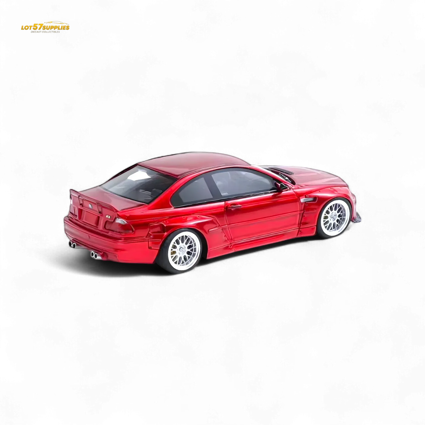 FLAME BMW M3 E46 Widebody Pandem in Metallic Red Resin 1:64 - ToylandEU