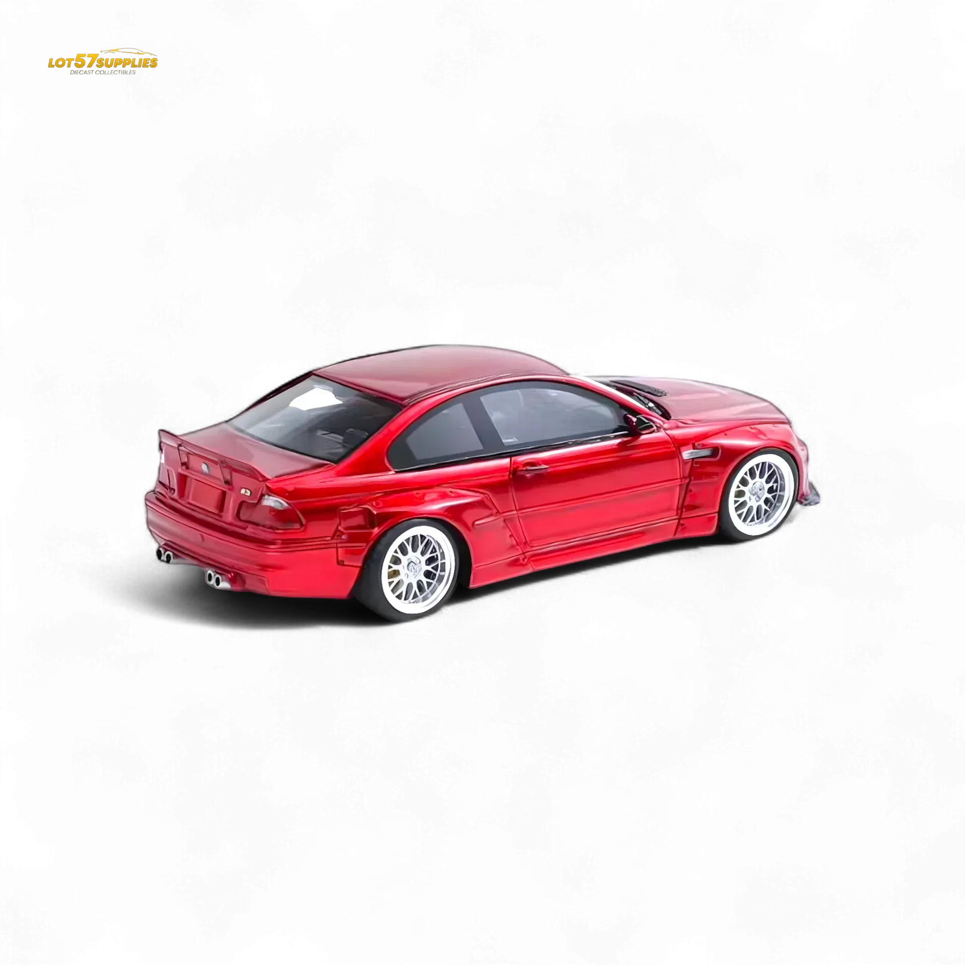 FLAME BMW M3 E46 Widebody Pandem in Metallic Red Resin 1:64 - ToylandEU
