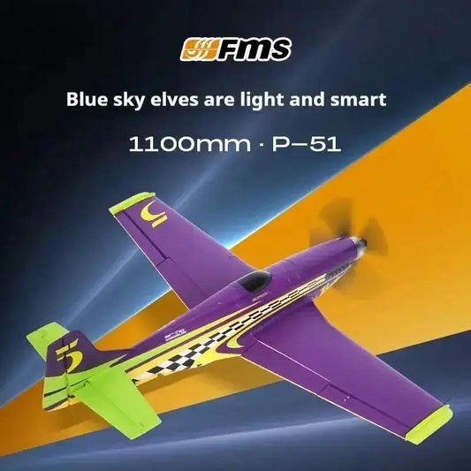  FMS P51 Mustang RC Plane 1100mm Brushless 160KMH Speed -  ToylandEU™