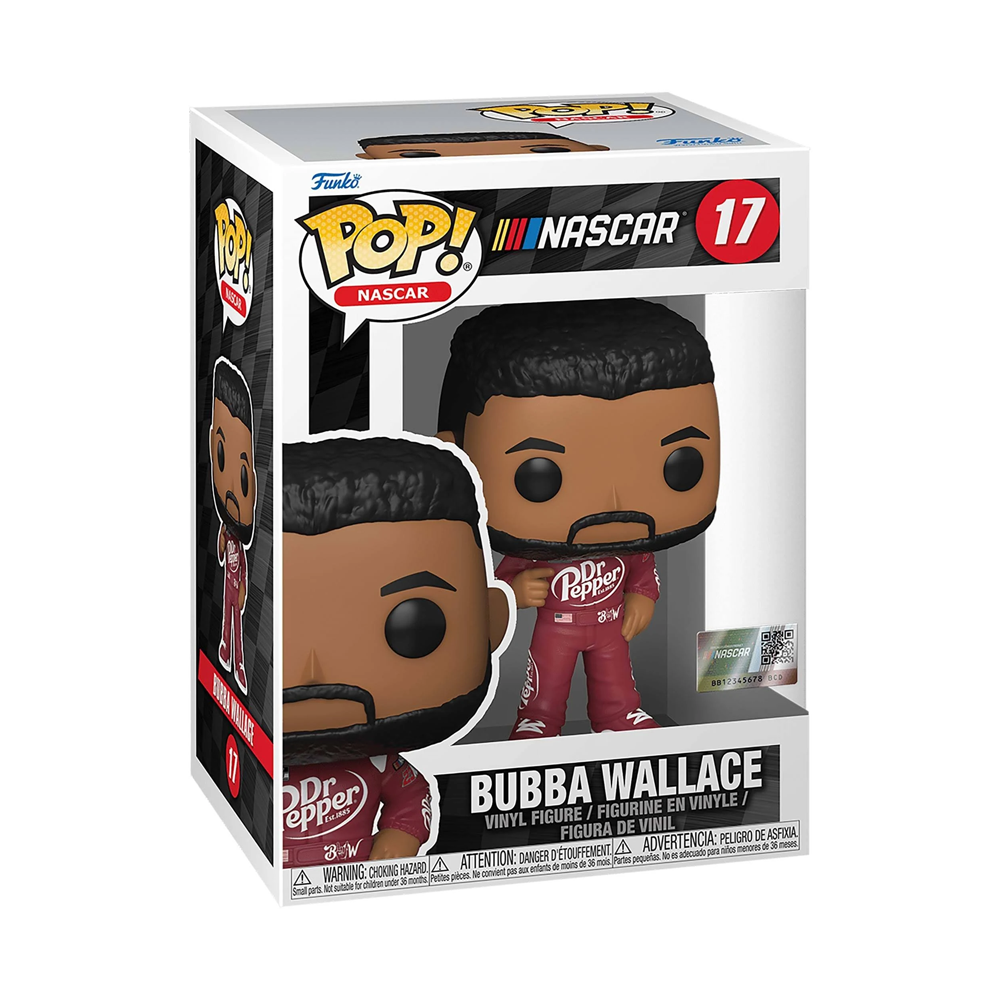POP! Vinyl | Bubba Wallace Dr Pepper NASCAR | 3.75in Vinyl Figure | No.17