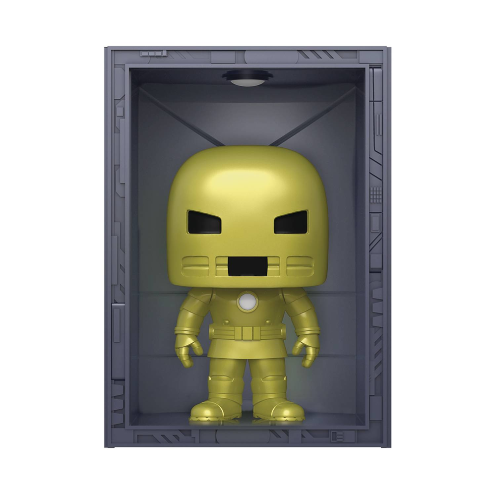 Exclusives | Funko POP Deluxe Iron Man Hall of Armor | Model 1 Golden Armor | PX Exclusive