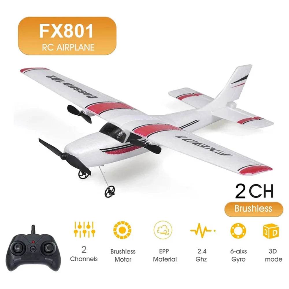 FX801 RC Plane EPP Foam 2.4G 2CH RTF Remote Control Aircraft - ToylandEU