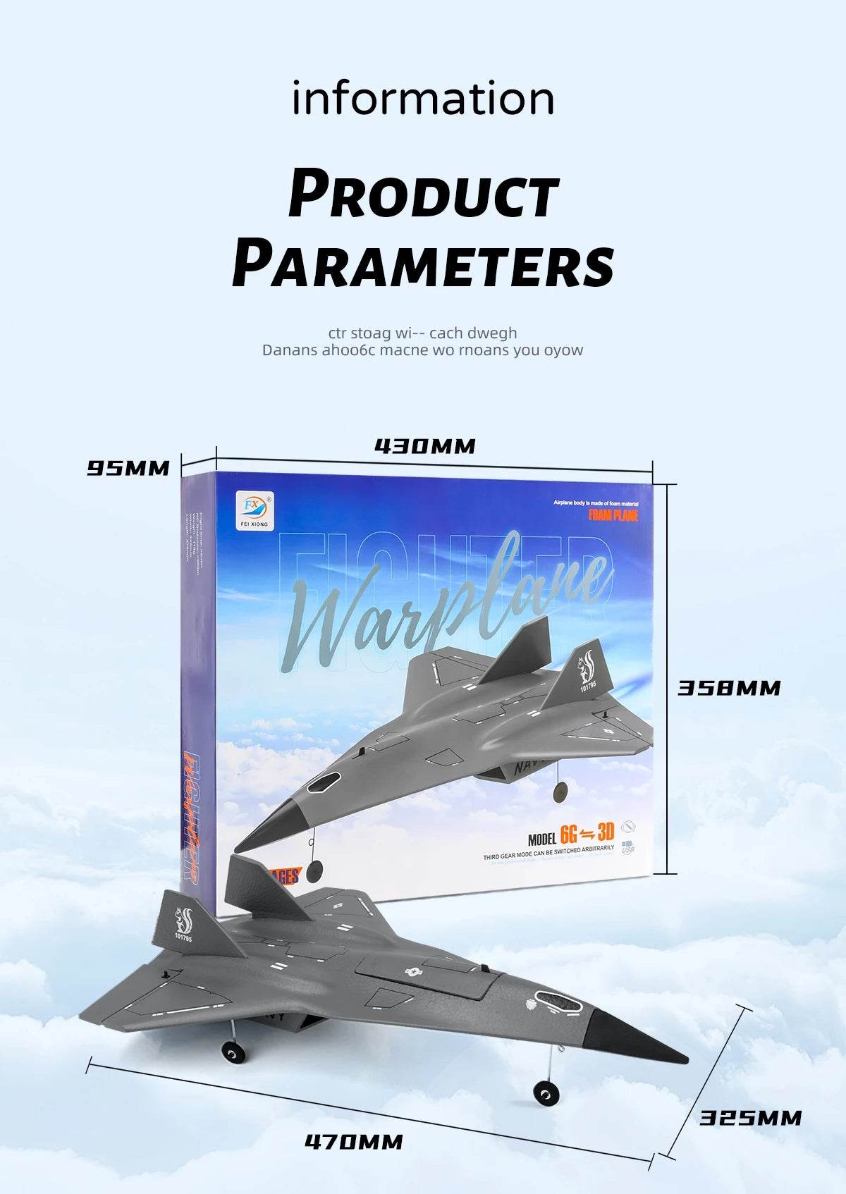 FX9672 RC Plane 4CH 2.4G Wireless Remote Control Airplane - ToylandEU