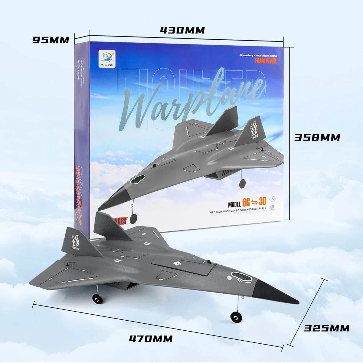FX9672 with 2Batteries RC Plane 2.4G Remote Control Airplane - ToylandEU