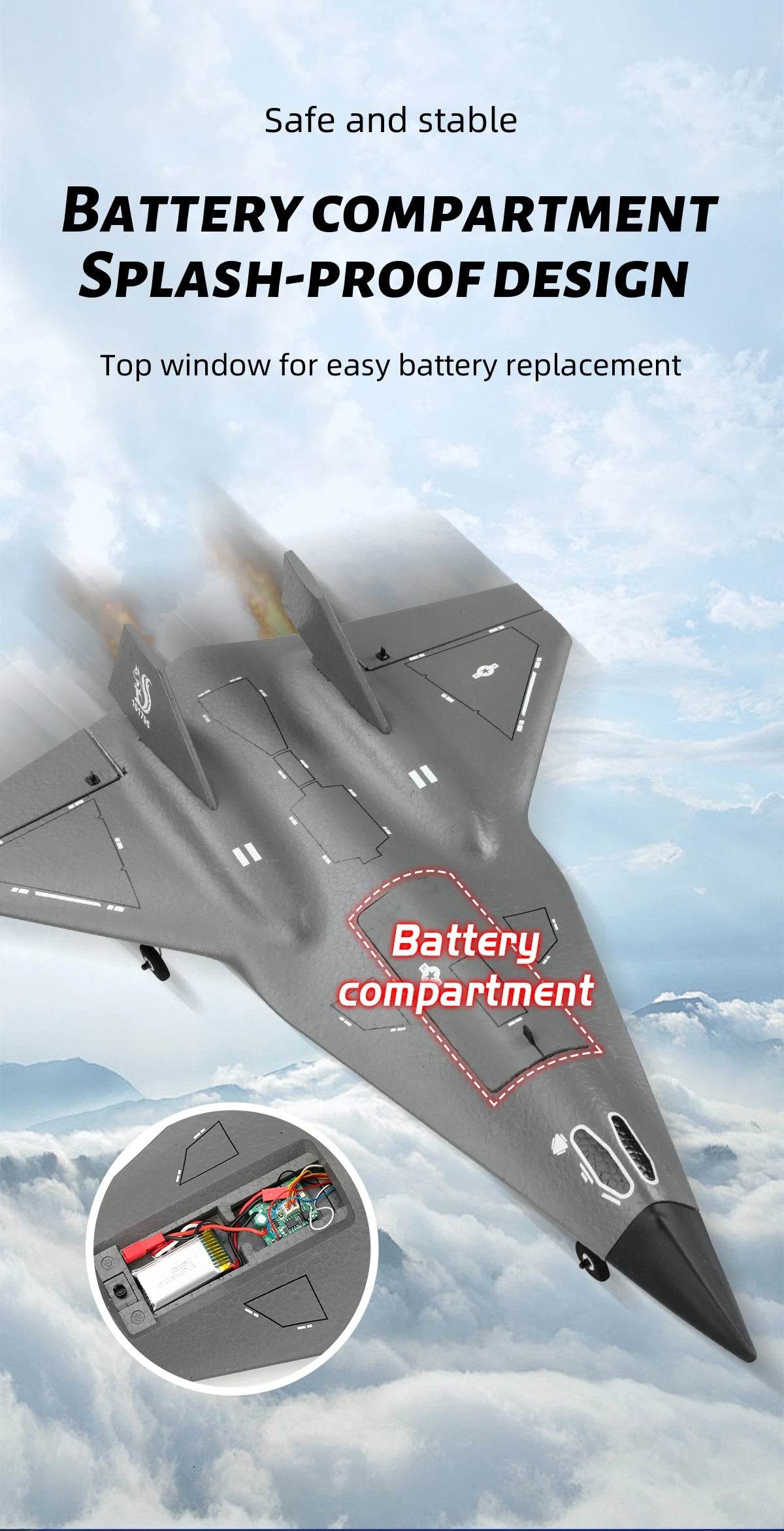 FX9672 with 2Batteries RC Plane 2.4G Remote Control Airplane - ToylandEU