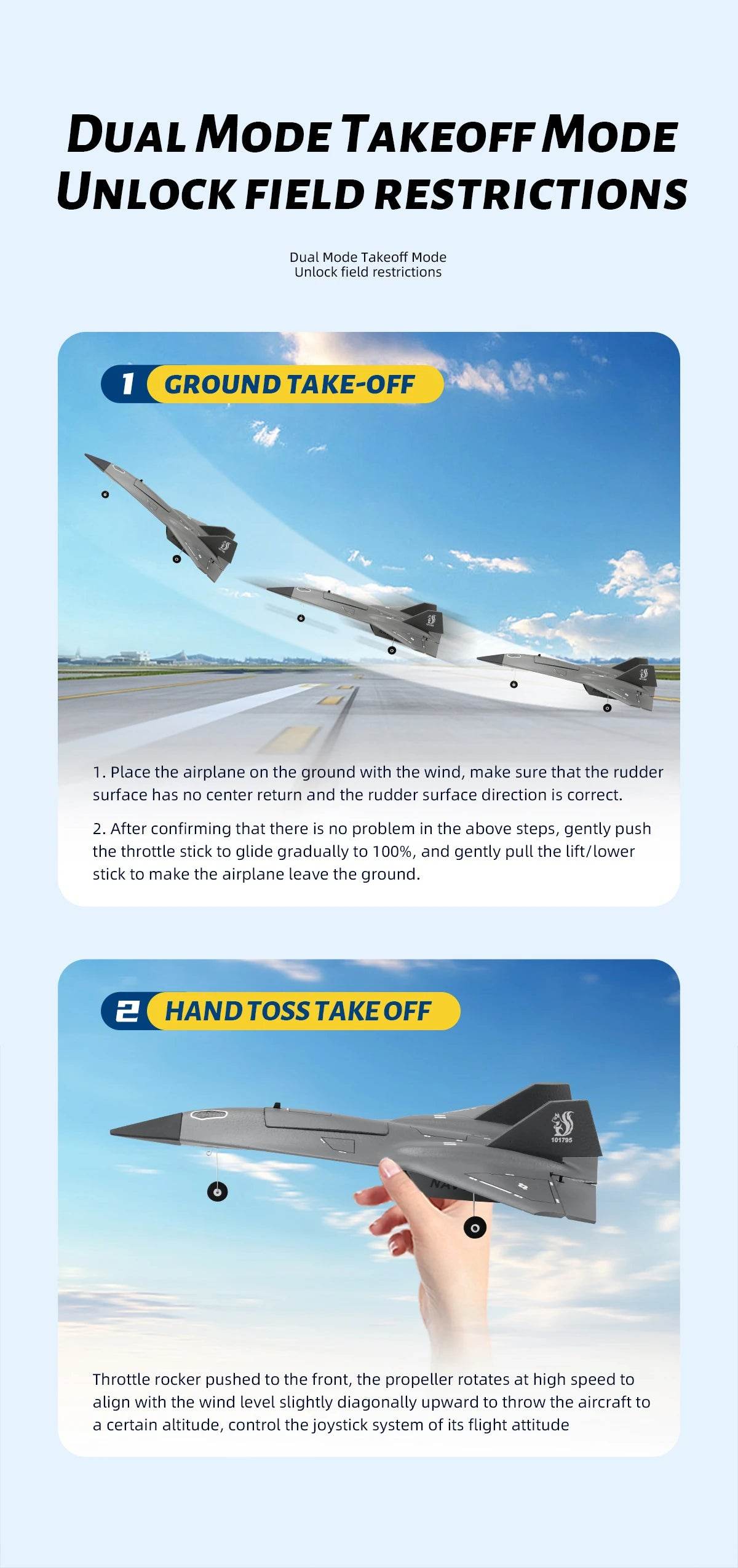 FX9672 with 2Batteries RC Plane 2.4G Remote Control Airplane - ToylandEU